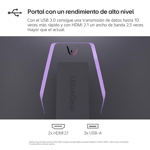 LG 34GS95QE-B - Monitor Gaming Ultragear Curvo, 34", OLED WQHD (3440 x 1440), Curvatura 800R, 240 Hz, 0.03 ms, AMD FreeSync Premium Pro, Acabado Anti-Glare, Negro