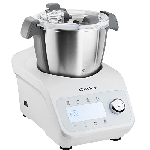 Catler Robot Cocina multifunción con más de 15 funciones y programas, hasta 10 personas, báscula integrada, cuenco de acero inoxidable, kit de accesorios completo, TC 8010
