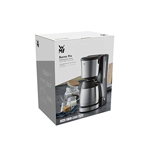 WMF Bueno Pro - Cafetera con termo, cafetera de filtro, 10 tazas, inicio/parada, botón antigoteo, filtro giratorio, apagado automático, 900 W