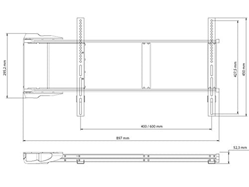 Multibrackets M - Soporte de pared para televisores de hasta 52" (motorizado), negro