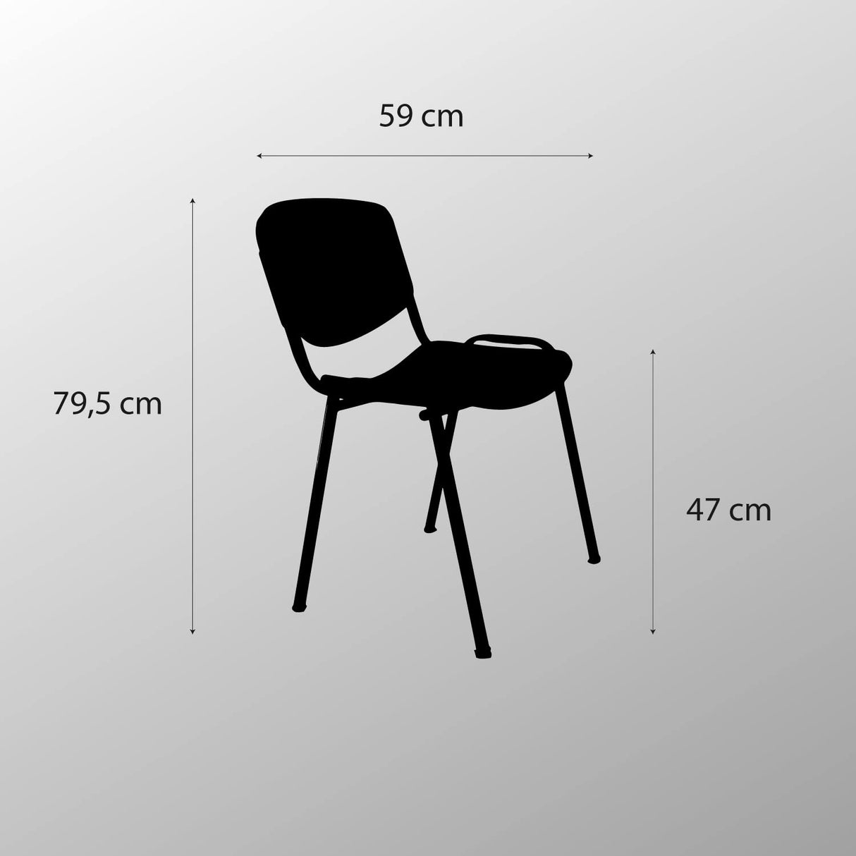 OFITURIA Silla de Oficina Sin Ruedas, Silla Confidente de Plástico con Estructura Metálica, Silla para Sala de Espera, Recepción, Reuniones, Conferencias, etc (10 Sillas, Rojo)