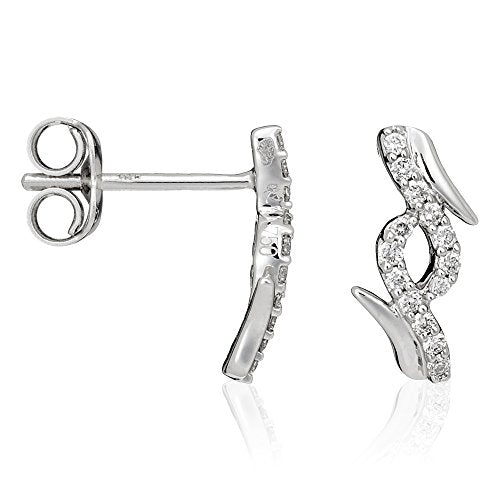 Orphelia OD-5323 - Pendientes de oro blanco 750 con diamante (0,16 ct), color blanco