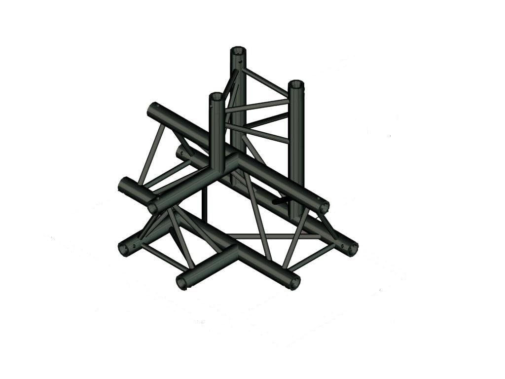 Alutruss - Ángulo de Cruz, para Truss Americana, 4 vías, Negro, Trilock S-PAT-42