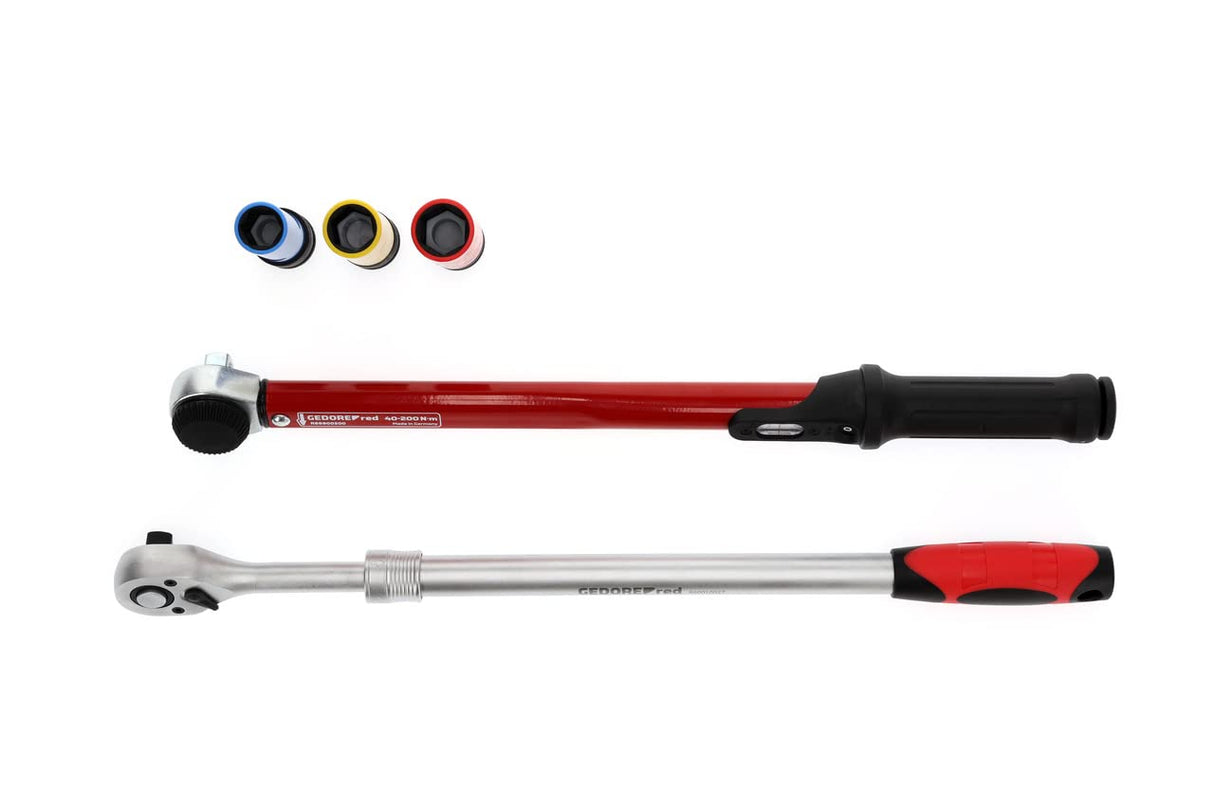 GEDORE red Juego de cambio de ruedas, Set de 3 piezas, Lleno, Herramientas para talleres de automóviles, Cambio de neumáticos, R69003000