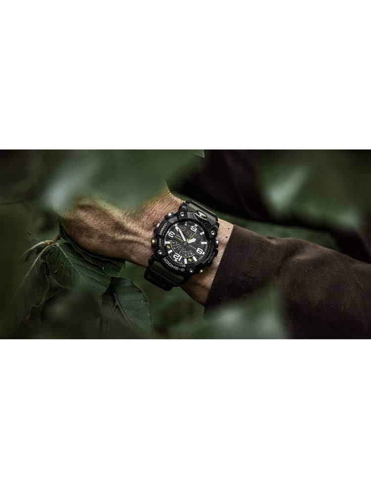 Casio Reloj Cuarzo Hombre 43.00mm con dial Digital Negro y Correa de Resina Caqui GG-B100-1A3ER