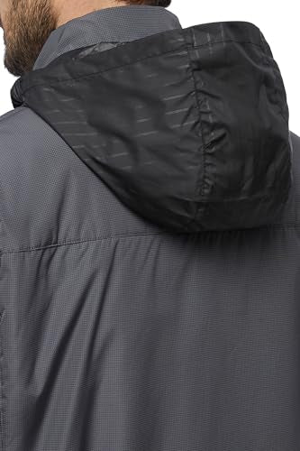 Geox M Litio Short Jkt Chaqueta, Perla ahumada/Negro, 56 para Hombre