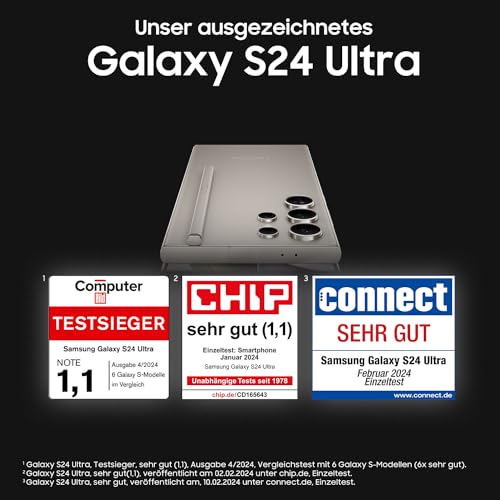 Samsung Galaxy S24 Ultra AI Smartphone Android sin Contrato, 12 GB de RAM/512 GB de Memoria, cámara de 200 MP, S Pen, batería de Larga duración, Titanio Violeta, 3 años de garantía del Fabricante