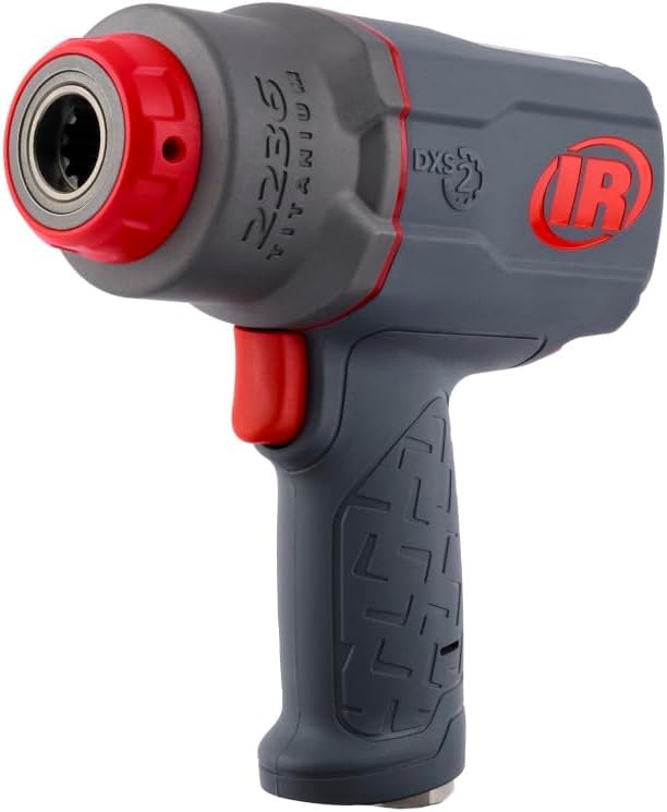 Ingersoll-Rand 2236QTIMAX DXS2 1/2" Llave de Impacto de Aire, Silenciosa, 1500 ft-lb, Caja de Martillo de Titanio, Retenedor de Anillo de Fricción