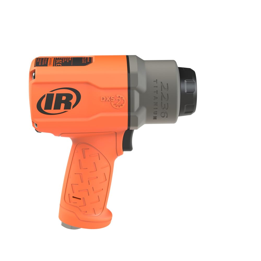Ingersoll-Rand 2236QTIMAX-O DXS2 Llave de Impacto Neumática, Silenciosa, 2034 Nm, Caja Martillo Titanio, Anillo Fricción, Naranja