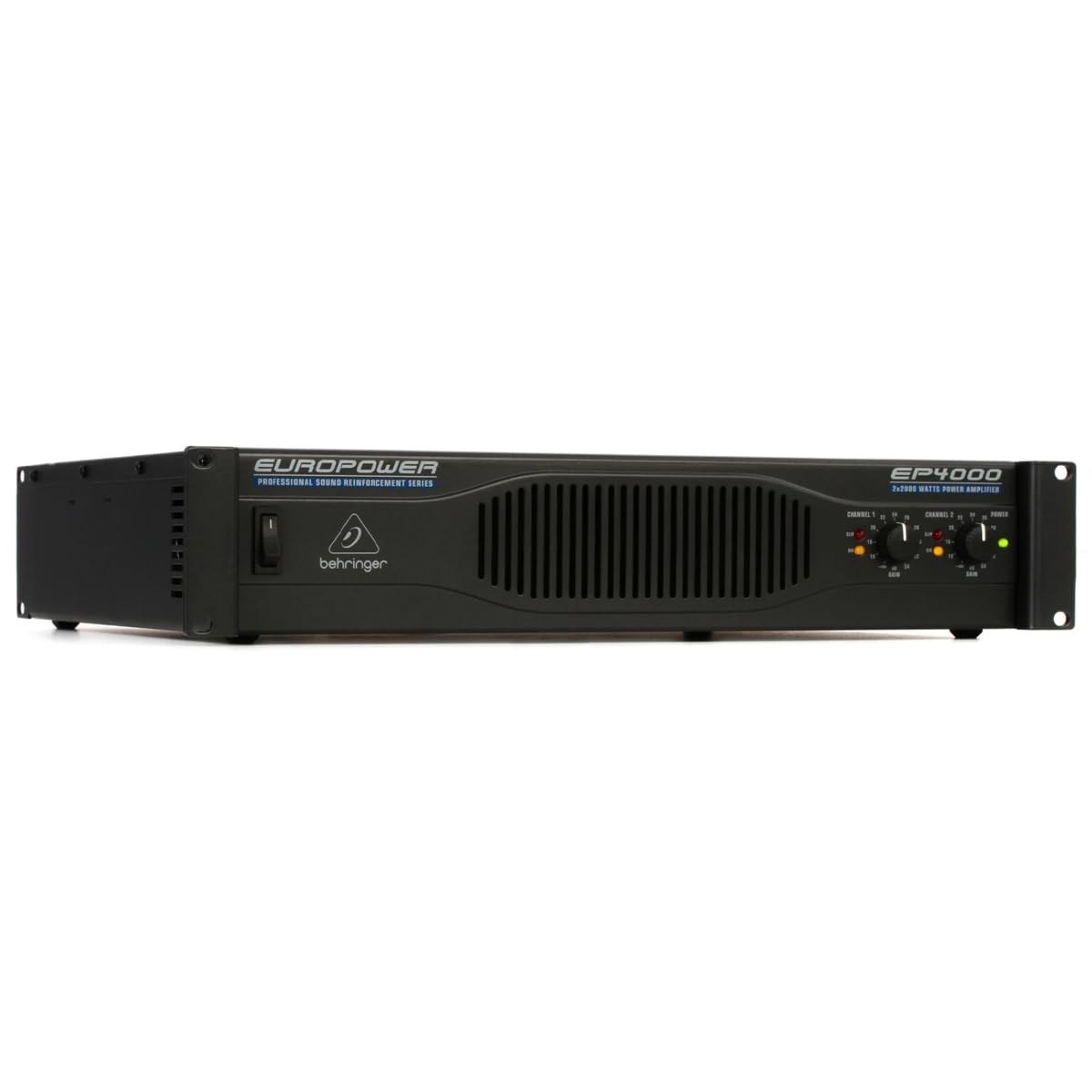 Behringer EUROPOWER EP4000 Amplificador de potencia estéreo profesional de 4000 vatios con tecnología ATR (respuesta transitoria acelerada)
