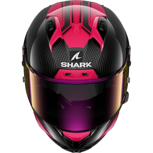 SHARK, Casco Moto Integral AERON CARBON SKIN Violet Blue DVB, S
