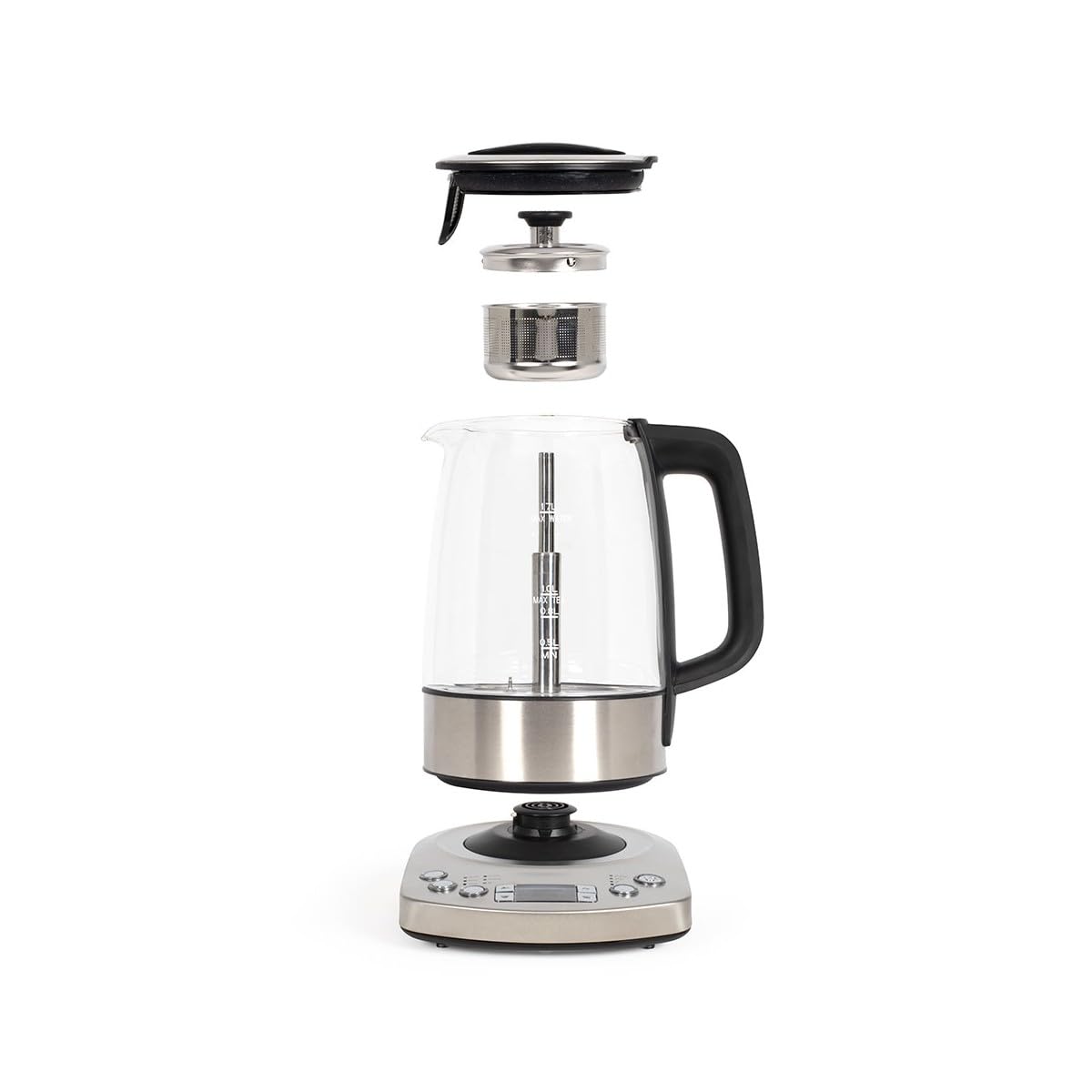 Livoo DOD209-1850-2200W - Hervidor automático de tetera (1,7 L, 5 programas preestablecidos, 1 programa personalizable, 3 modos de infusión