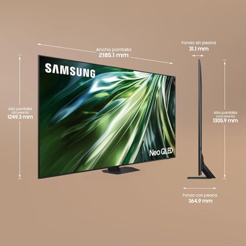 SAMSUNG TV Mini LED Neo QLED 4K 2024 98QN90D Smart TV de 98" con Resolución 4K Mejorada, Procesador NQ4 AI Gen2 con Inteligencia Artificial, Dolby Atmos, Q-Symphony y Motion Xcelerator 144 Hz