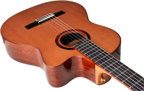 ARTESANO Guitarra de concierto, Nuevo Rojo Cut, eSonido Preamplificador