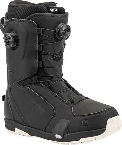 Nitro Darkseid Step On Boa Barco de Snowboard, Hombres, Negro, 25,5