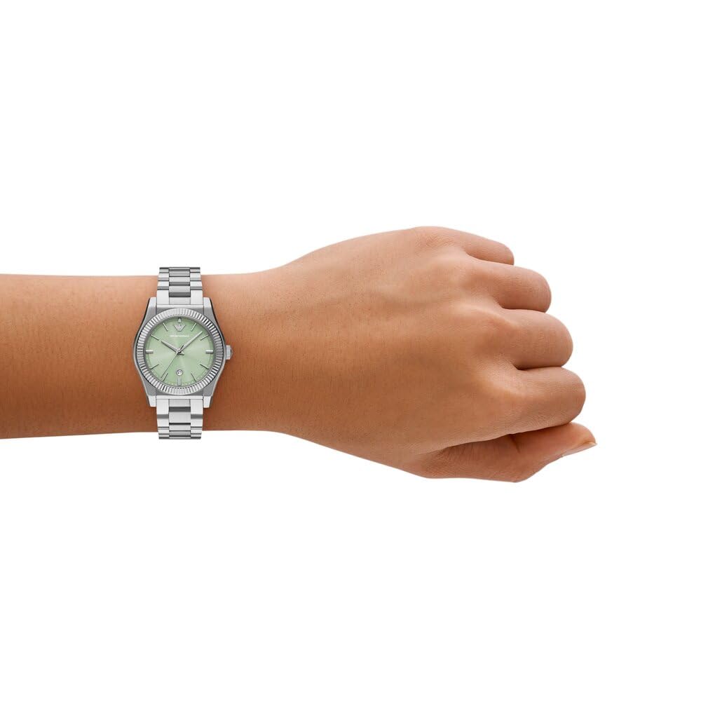 EMPORIO ARMANI Reloj Analógico para Mujeres de Cuarzo con Correa en Acero Inoxidable AR11656