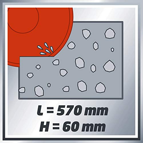 Einhell Máquina cortadora de piedra TE-SC 570 L (1500 W, Max. Altura de corte 60 mm, disco de corte turbo diamantado Ø250 x Ø25,4 mm, láser desmontable)