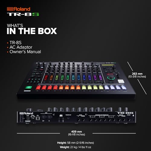 Roland Sintetizador de sobremesa Roland TR-8S — Diseña kits con auténticas percusiones TR, sonidos FM, muestras y efectos