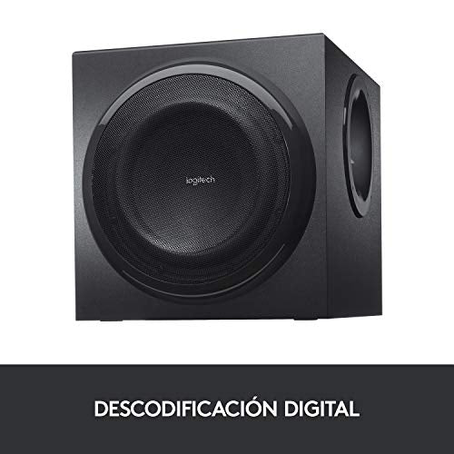 Logitech Z906 5.1 Sistema de Altavoces Sonido Envolvente THX, Certificado Dolby and DTS, 1000 W de Pico, Multi-Dispositivos, Entradas Audio Múltiples, Enchufe UK, PC/PS4/Xbox/TV, Color Negro