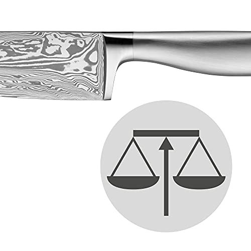 WMF Damasteel Juego de 3 Cuchillos de Acero Damasco Completamente Forjado