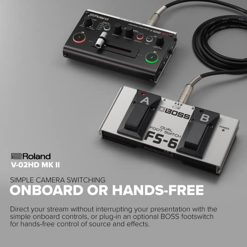 Roland V-02HD MK II Mezclador de vídeo para streaming, Black
