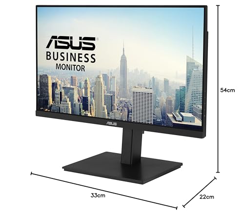 Asus VA24ECPSN Monitor Docking USB de 23.8 Pulgadas, Full HD, IPS, Sin Marco, USB-C, RJ45, 75 Hz, Adaptive-Sync, Altavoces Estéreo, Baja Luz Azul, Sin Parpadeos, Diseño Ergonómico, Montaje en Pared