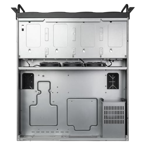 SilverStone Technology RM61-312, Chasis con Montura en Rack de 12 bahías 6U Equipado con compatibilidad de FA Dual, Triple Soporte para disipador de 360mm, SST-RM61-312