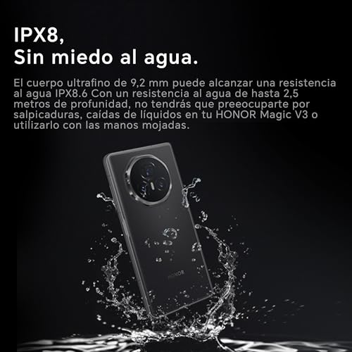 HONOR Magic V3 5G - Smartphone de 12GB+512GB, 9.2mm Plegable, Batería de 5150mAh, Qualcomm Snapdragon 8 Gen 3, IPX8, Cámara principal Falcon de 50MP, MagicOS 8.0.1 (Basado en Android 14), NFC, Green