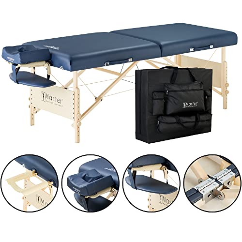 Master Massage Camilla portátil Plegable de Madera para cosméticos, masajes y Terapia con Altavoz de cojín Musical, 76 cm