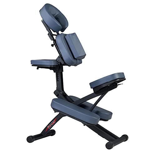 Master Massage Rio professionell Mobil Klappbar Luxus Massagestuhlpaket mit Tragetasche, König Blau Río, Aluminio, Rey Azul, Extra Breit