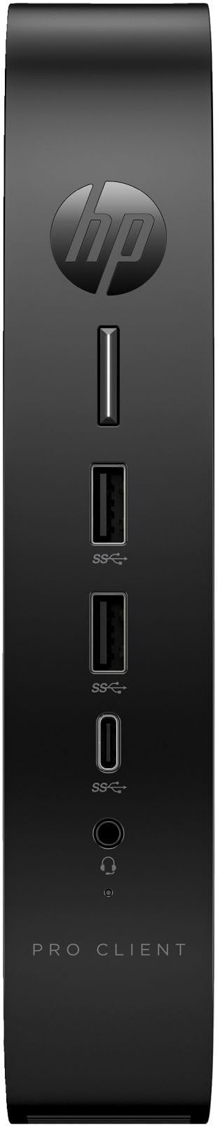 HP Pro t550 - Thin Client - USFF - 1 x Celeron J6412 / 2 GHz - RAM 4 GB - Flash 32 GB - eMMC - UHD Graphics - 1GbE, Bluetooth 5.2, Wi-Fi 6 - Erizo OS - Negro