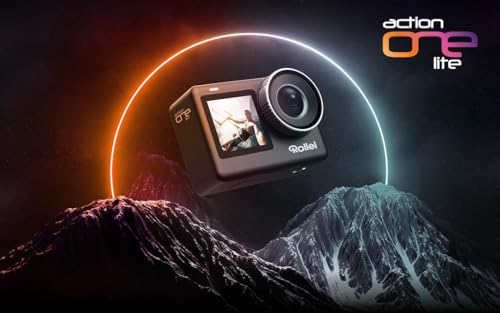 Rollei Action One Lite: tu acción, tu perfección. Captura vídeo 4K, Fotos de 20MP con 2 Pantallas, estabilización de Imagen y Modos creativos. Control táctil y aplicación para capturar sin Esfuerzo