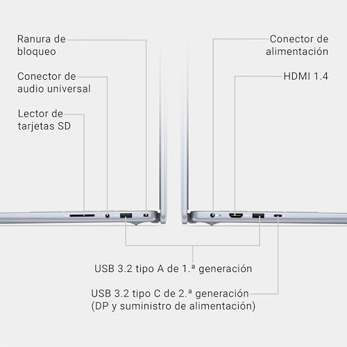 Dell Inspiron 16 5640 Ordenador Portátil de 16" FHD+, Intel Core i5-1334U, Intel Iris Xe Graphics, 16GB RAM, 512GB SSD, Fingerprint Reader, Windows 11, Teclado retroiluminado QWERTY Español, Ice Blue