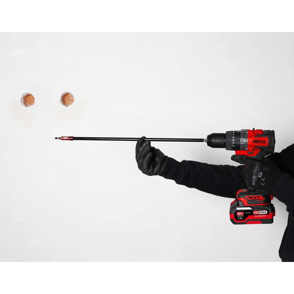 KS Tools 515.4730F - Taladro atornillador con batería (18 V, 1,6 kg, sin batería)