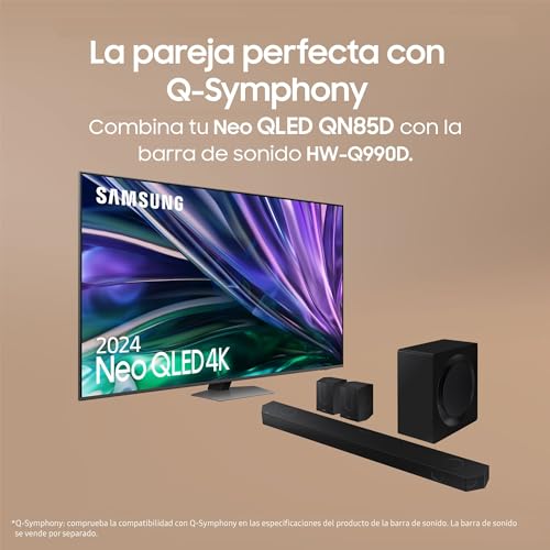 SAMSUNG TV 55 Pulgadas Neo QLED QN85D 4K Mini LED con Resolución 4K Mejorada, Procesador NQ4 AI Gen2 con Inteligencia Artificial, Dolby Atmos, Q-Symphony y EyeComfort Mode