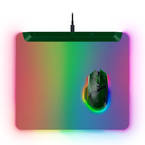 Razer Firefly V2 Pro Phantom Green Edition - Alfombrilla de ratón para Juegos Totalmente iluminada con Chroma RGB (Puerto USB, Superficie microtexturada, Base Antideslizante) Phantom Green