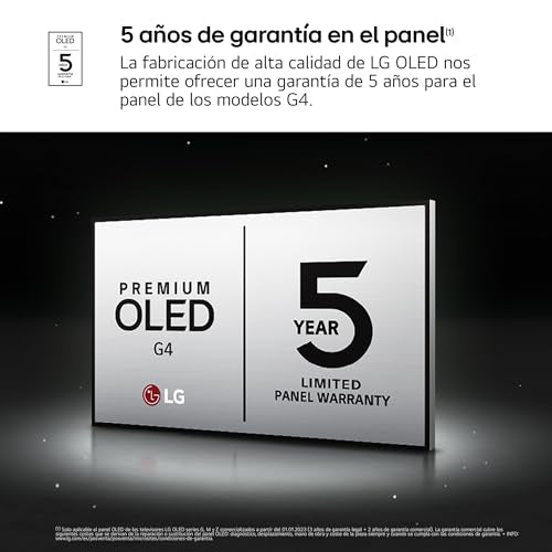 LG OLED55G46LS, 55", OLED EVO* 4K, Serie G4, Smart TV, WebOS24, Procesador a11, Dolby Vision, Dolby Atmos, webOS 24, 3840X2160,TV Gaming, 144 Hz, Negro