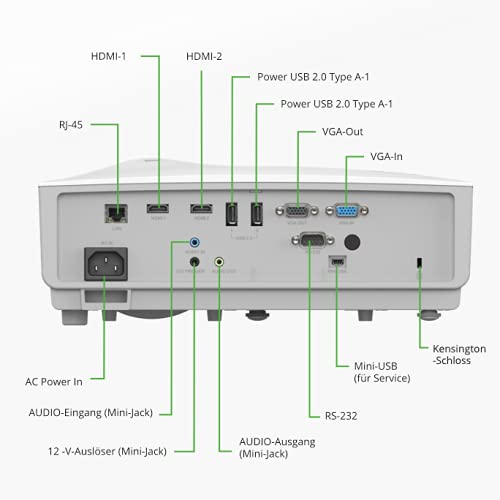 Vivitek DH856 - Proyector portátil Full HD con Zoom de 1,5, relación de Contraste de 15.000:1, 4800 lúmenes, WUGXA (1920 x 1200), 3,4 kg de Peso, para Cine en casa, Netflix, Prime y más