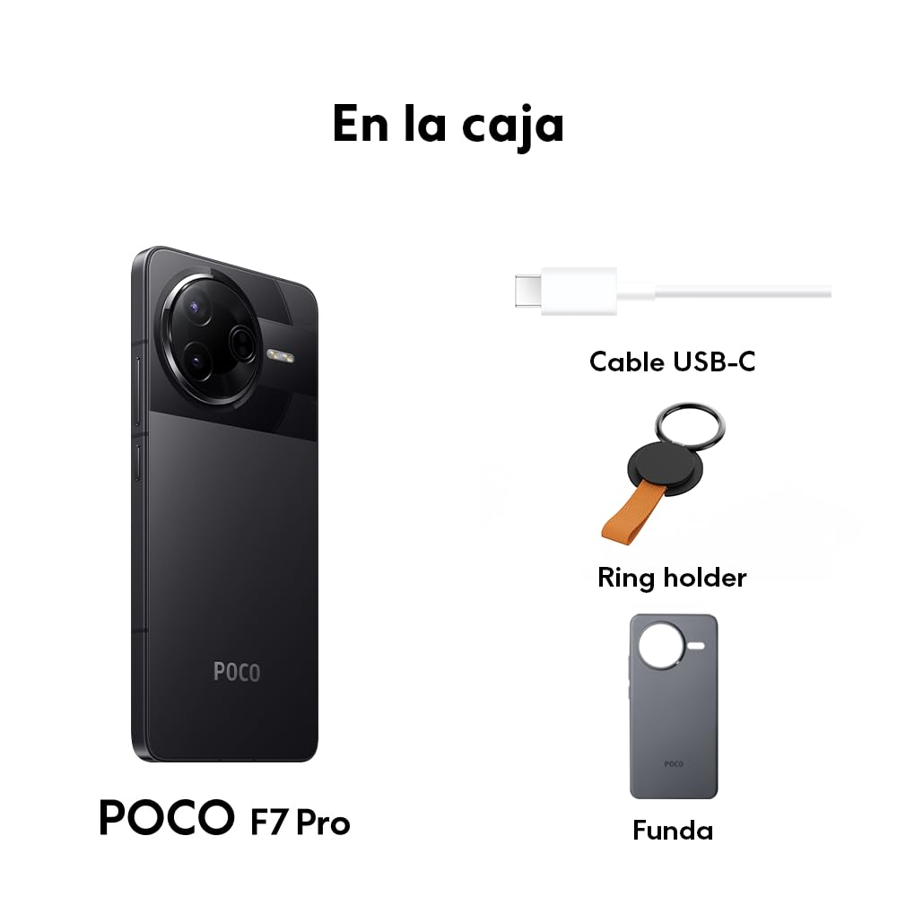 Xiaomi POCO F7 Pro - Smartphone de 12+512GB, Cámara Dual de 50 MP con OIS, Pantalla de 6,67" 2K Flow AMOLED 120 Hz, Snapdragon 8 Gen 3, Hypercharge 90W, Cargador no Incluido, Azul (Versión ES)
