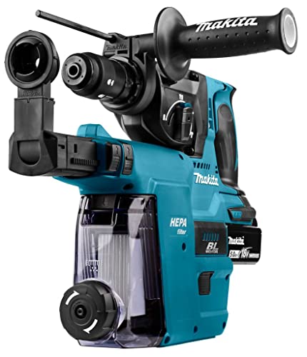 Makita MAKPAC - Martillo combinado con batería para SDS-Plus (18 V, 5,0 Ah, 2 baterías y cargador)