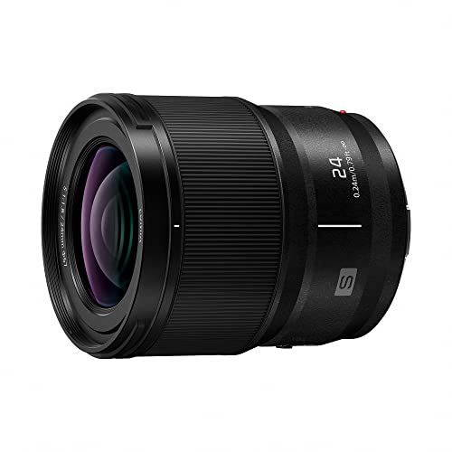 Panasonic LUMIX S Series Lente de cámara, 24 mm F1.8 L Lente Intercambiable para cámaras Digitales de Marco Completo sin Espejo, S-S24