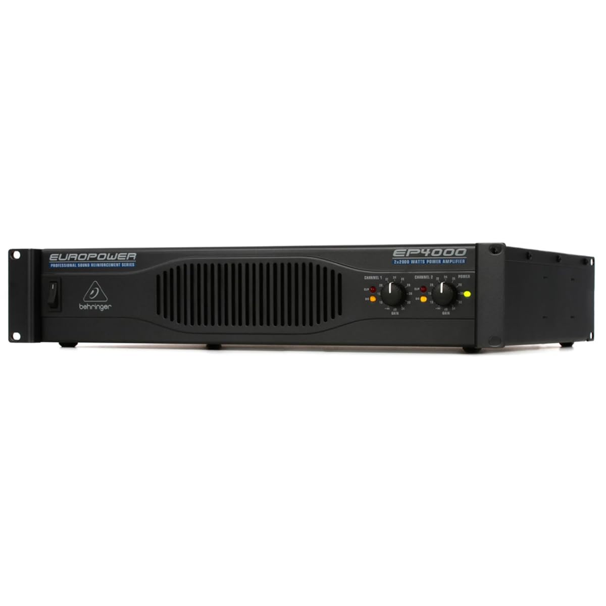 Behringer EUROPOWER EP4000 Amplificador de potencia estéreo profesional de 4000 vatios con tecnología ATR (respuesta transitoria acelerada)