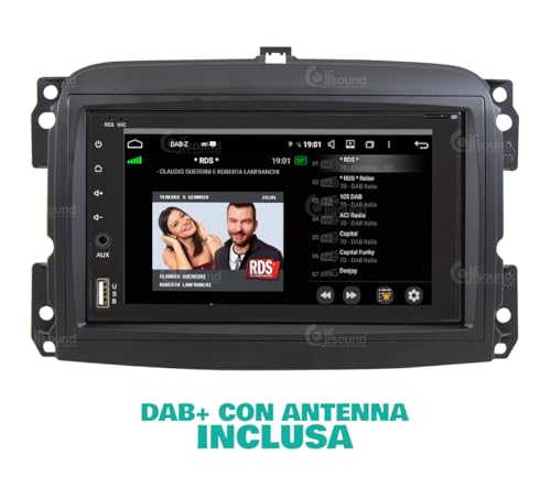 Radio de Coche Fiat 500L Android GPS Bluetooth WiFi USB Dab+ Touchscreen 6.2" 8core Carplay AndroidAuto