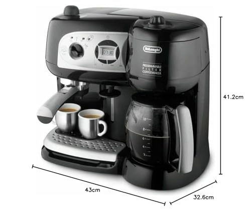 De'Longhi BCO264.1 - Cafetera combinada, 1750 W, 1.2 L, negro