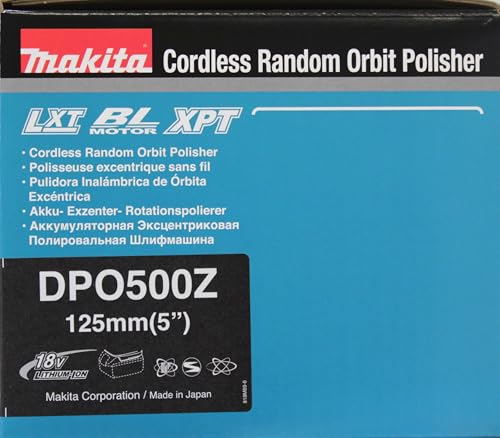 Makita DPO500Z Pulidora rotorbital BL 18V LXT 125mm (sin batería y cargador)