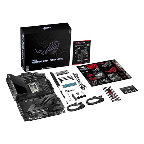 ASUS ROG Maximus Z790 Dark Hero - Placa Base Intel Z790 LGA 1700 ATX con 20+1+2 DrMos, DDR5, Wi-Fi 7, M.2, SSD PCIe 5.0, Q-Release, Thunderbolt 4, Quick Charge 4+, IA, Aura Sync con Polymo Lighting