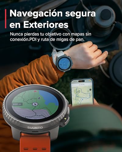 SUUNTO Vertical Reloj Deportivo - Smartwatch GPS, GPS de Doble Frecuencia, Mapas sin Conexión Gratuitos, Autonomía de hasta 50 Días, Carcasa Resistente Militarmente, Resistente al Agua hasta 100m