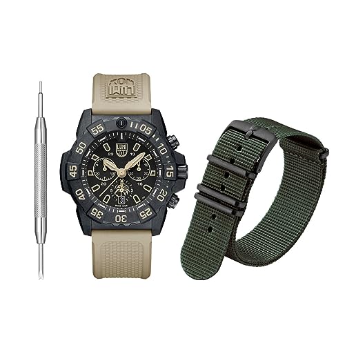 Luminox Reloj Cronógrafo para Hombres de Cuarzo Suizo con Correa en Caucho XS.3590.NSF.Set