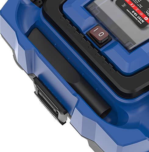Güde NTST 18-201-05 - Aspirador en seco con batería (depósito de 18 V, 10 L, 4 ruedas, boquilla para suelo y juntas, filtro, incluye batería de 2,0 Ah y cargador)