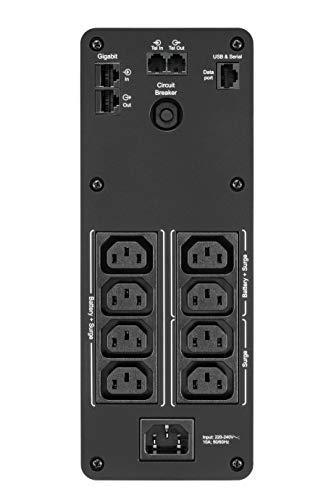 APC – Back UPS PRO by Schneider Electric - BR1200SI - UPS 1200VA (8 salidas IEC, Interfaz LCD, salida de onda senoidal pura)